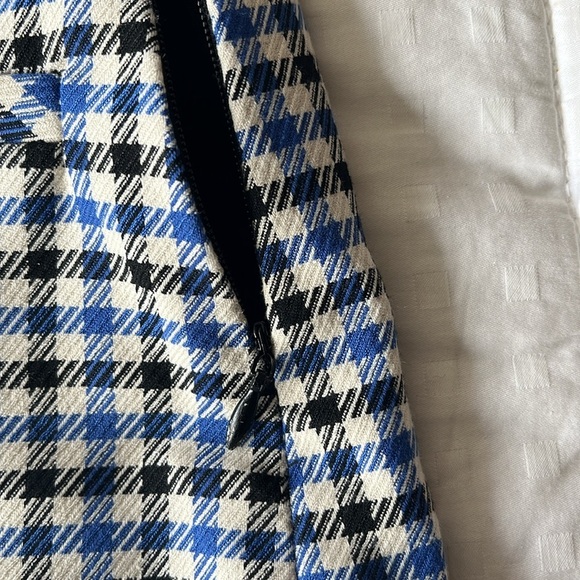 Zara Gingham Mini Skirt XS Blue & White - Picture 9 of 12